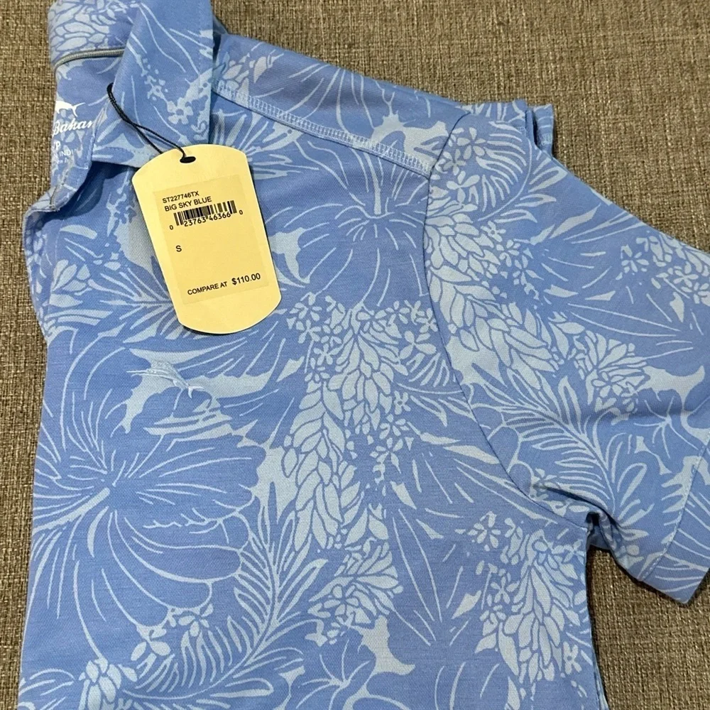 TOMMY BAHAMA BIG SKY BLUE NEW MEN'S POLO SHIRT SIZE S - Picture 1 of 4
